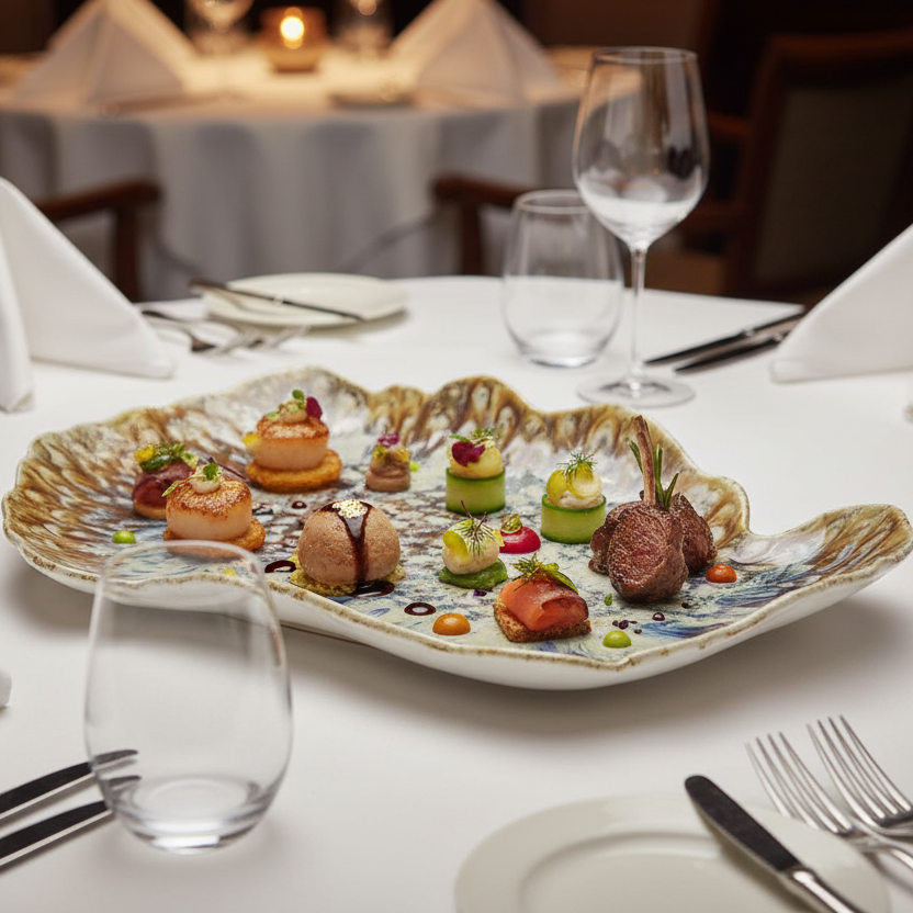 Półmisek płaski Reef Marine 30 x 20 cm Tognana