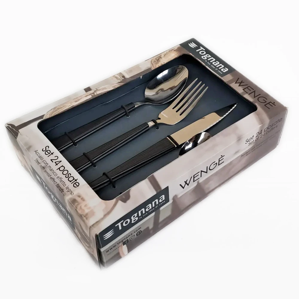 Komplet sztućców 24 elementy Wenge - od  Scapol oficjalnego dysrtybutora marki Tognana  idealne na prezent 