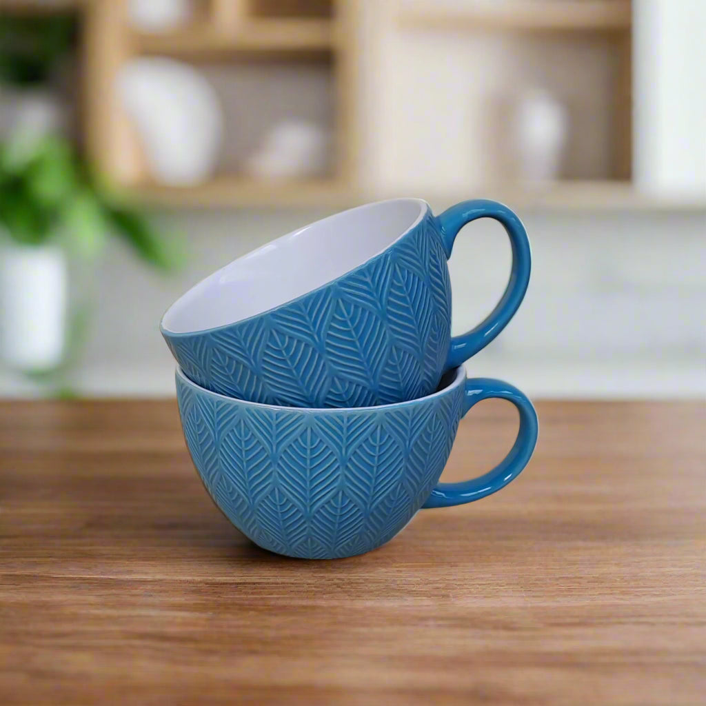 2 kubki maya z kamionki w kolorze turkusowym dostępne w sklepie scapol.shop