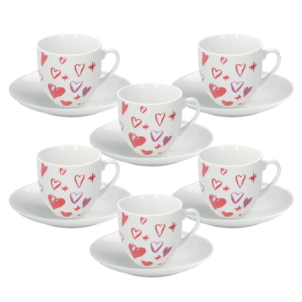 Zestaw filiżanek do kawy i herbaty 6 szt Amore Tognana.