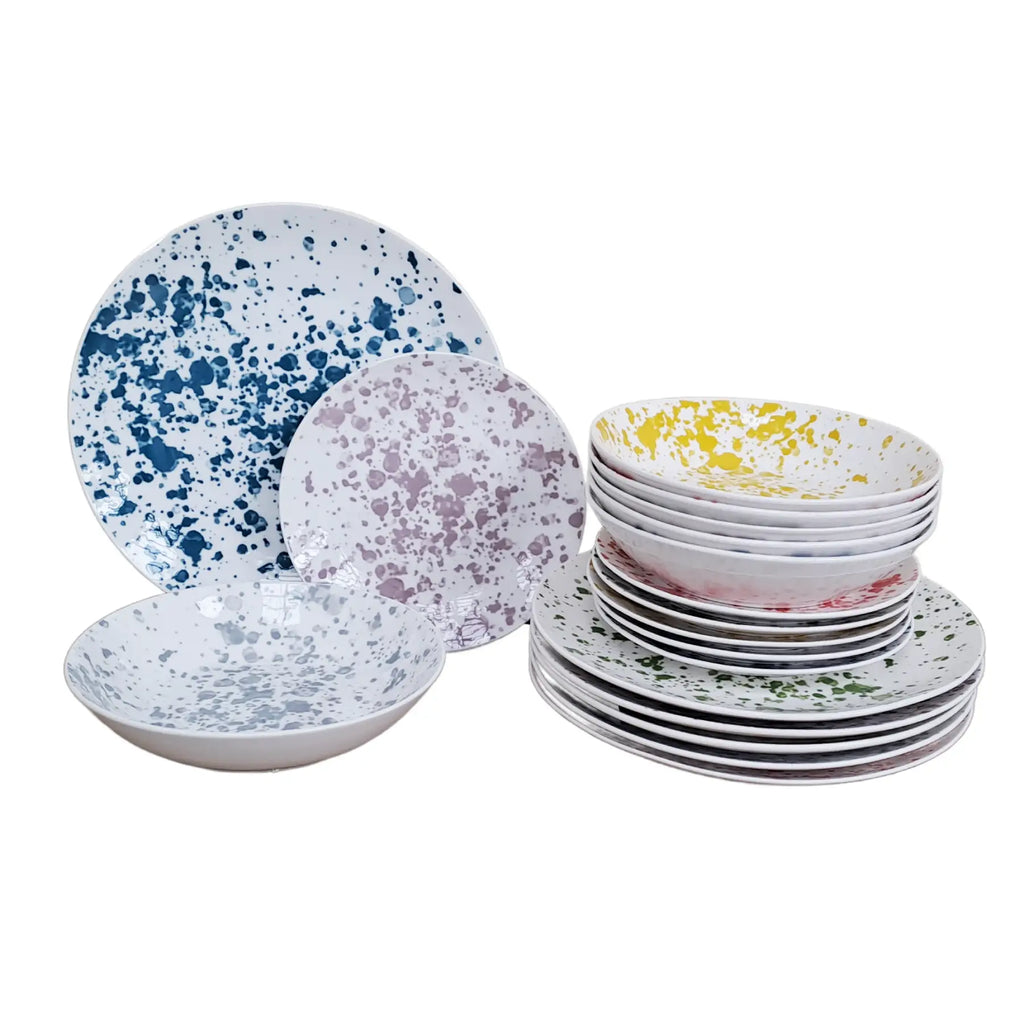 Serwis obiadowy Apulia Tognana 18 elementów - Scapol  - talerze obiadowe, do zupy i deserowe - porcelana - 6 kolorów