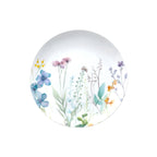 serwis obiadowy ładny delikatny idealny na prezent biały z motywem kwiatów talerz deserowy do serwowania deserów tortów piękne pastelowe kolory na białym tle