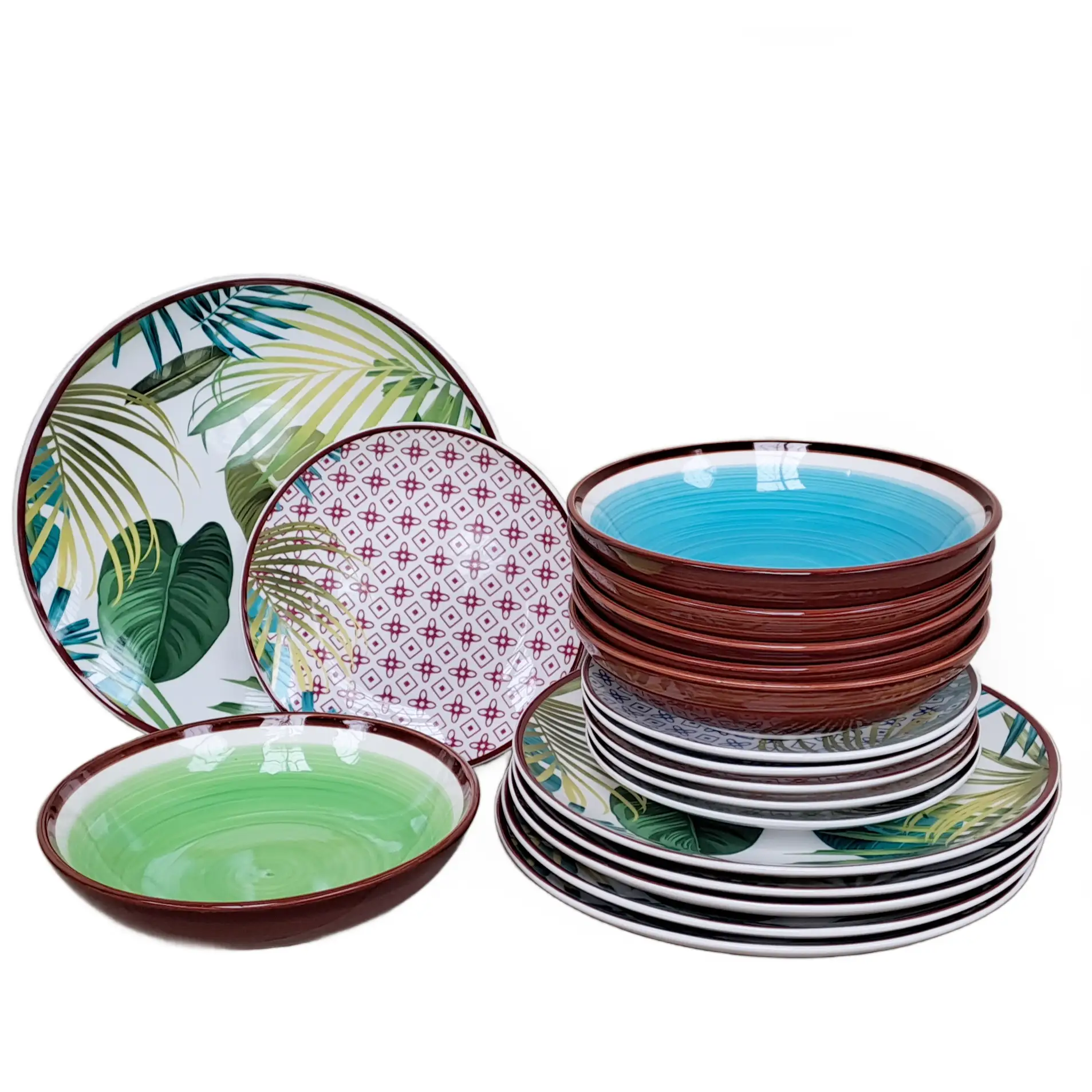 Serwis obiadowy Jungle Multicolor Tognana 18 elementów - Scapol  - 