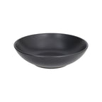 zastawa stołowa malindi włoskiej firmy prezentacja talerza głębokiego do zupy w kolorze czarnym widok boku z na białym tle