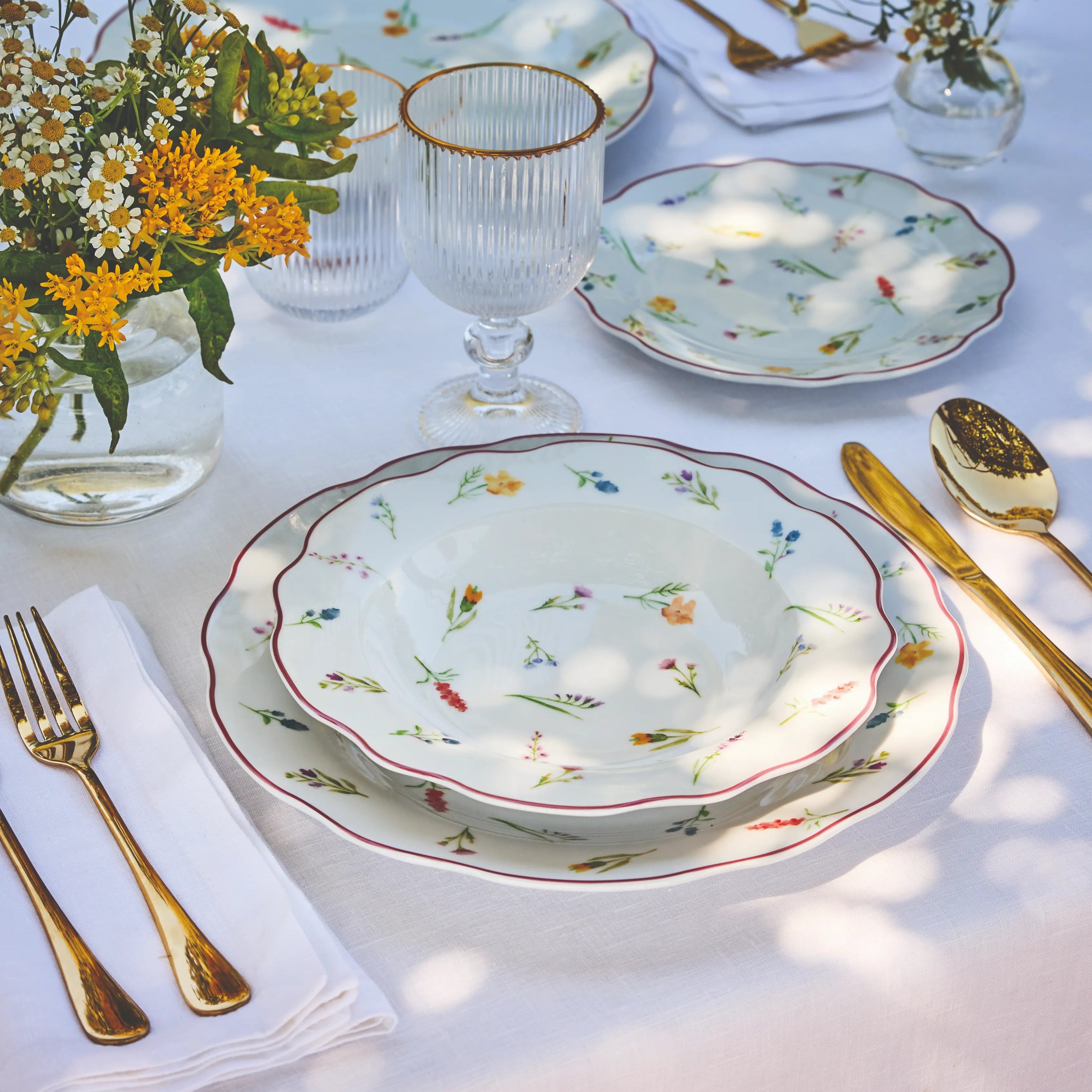 Serwis obiadowy scapol z porcelany Millefiori Tognana 18 elementów