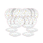 serwis obiadowy z porcelany biały w delikatne kwiaty od scapol Millefiori Tognana 18 elementów