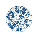 talerz obiadowy niebieski porcelana widok z góry