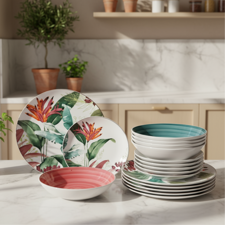 Serwis obiadowy Tropicalia Tognana 18 elementów - Scapol  - 