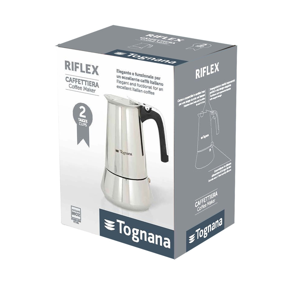 Kawiarka Stalowa na indukcję Riflex Tognana - od  Scapol oficjalnego dysrtybutora marki Tognana  idealne na prezent 