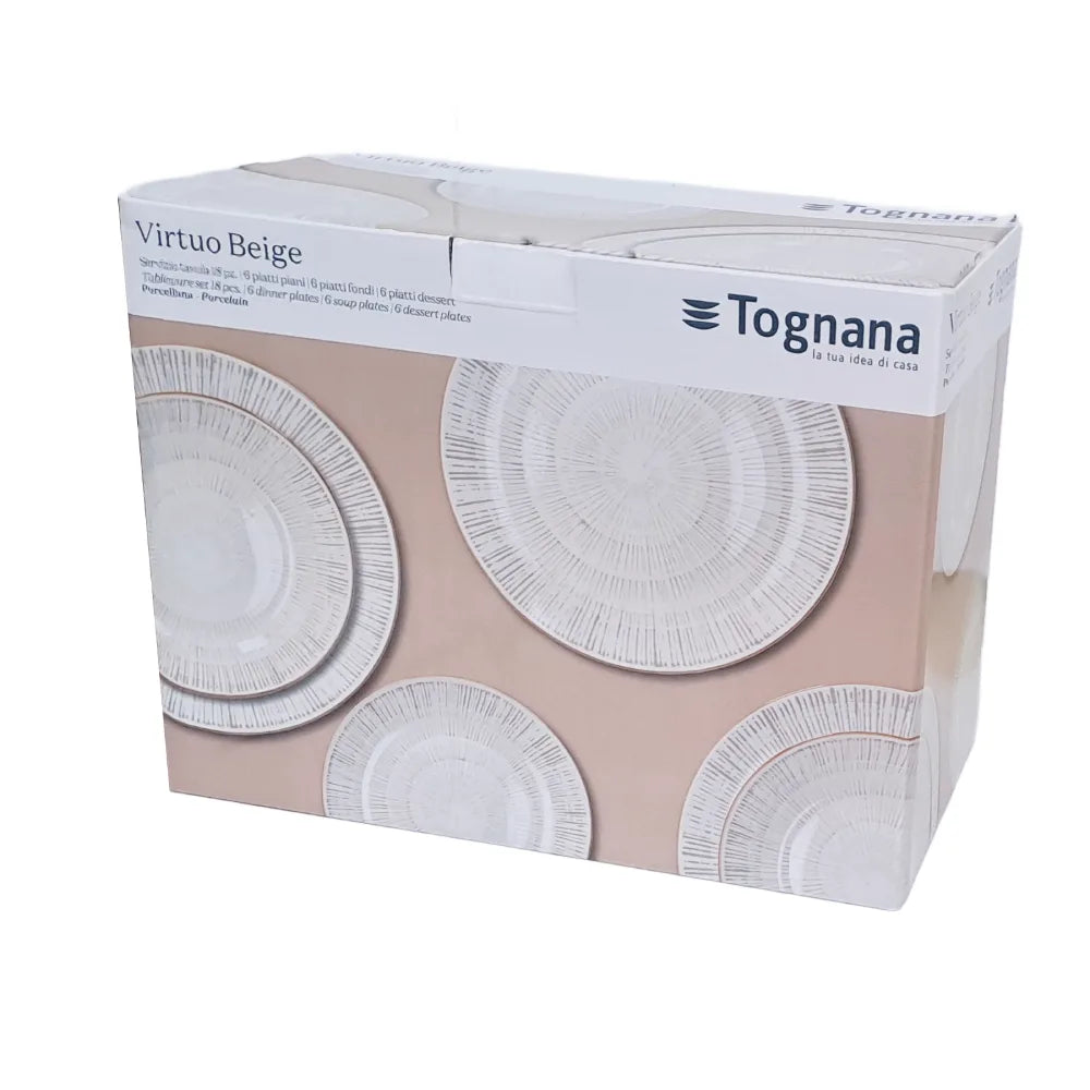 Serwis obiadowy Virtuo Beige Tognana 18 elementów