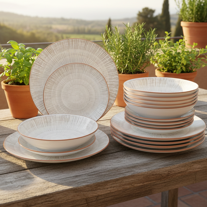 Serwis obiadowy Virtuo Beige Tognana 18 elementów