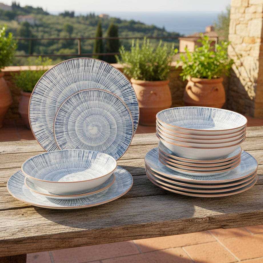 Serwis obiadowy Virtuo Blue Tognana 18 elementów