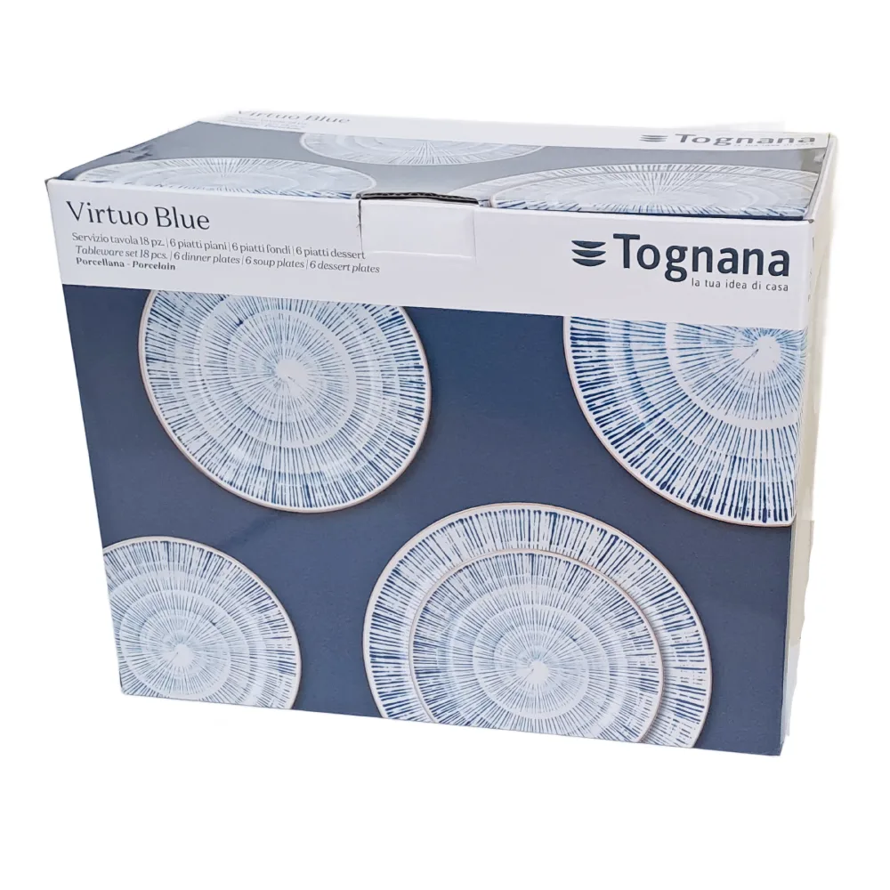 Serwis obiadowy Virtuo Blue Tognana 18 elementów