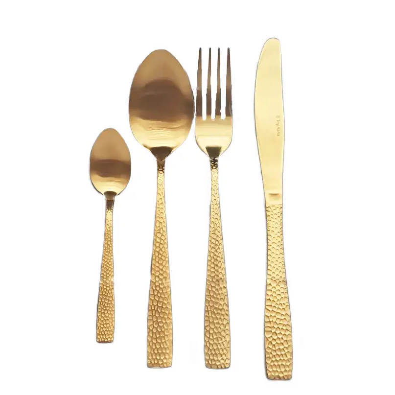 Komplet sztućców 4 elementy Gold Pauline.