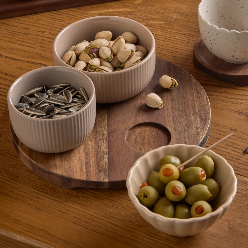 Zestaw Misek z Tacą Tapas Plume Tognana