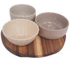 Zestaw Misek z Tacą Tapas Plume Tognana