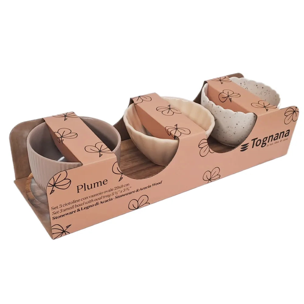 Zestaw Misek Tapas Plume Tognana