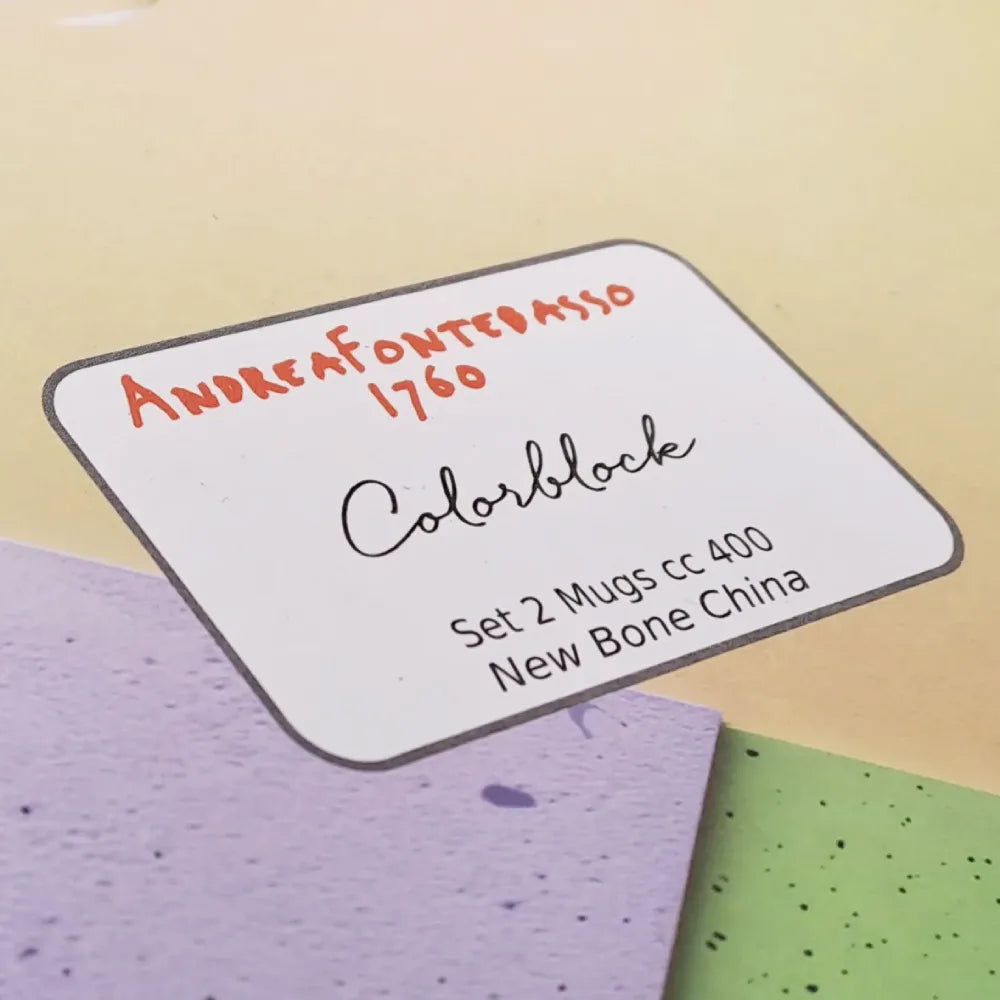 Zestaw 2 kubków Color Block Tognana