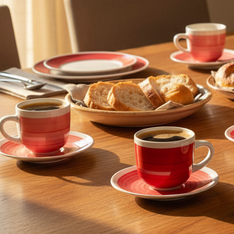 Zestaw filiżanek do kawy i herbaty 6 szt Pompei Tognana.